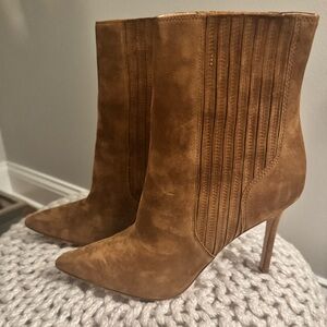 Veronica Beard Lisa Suede Pointed-Toe Stiletto Boots